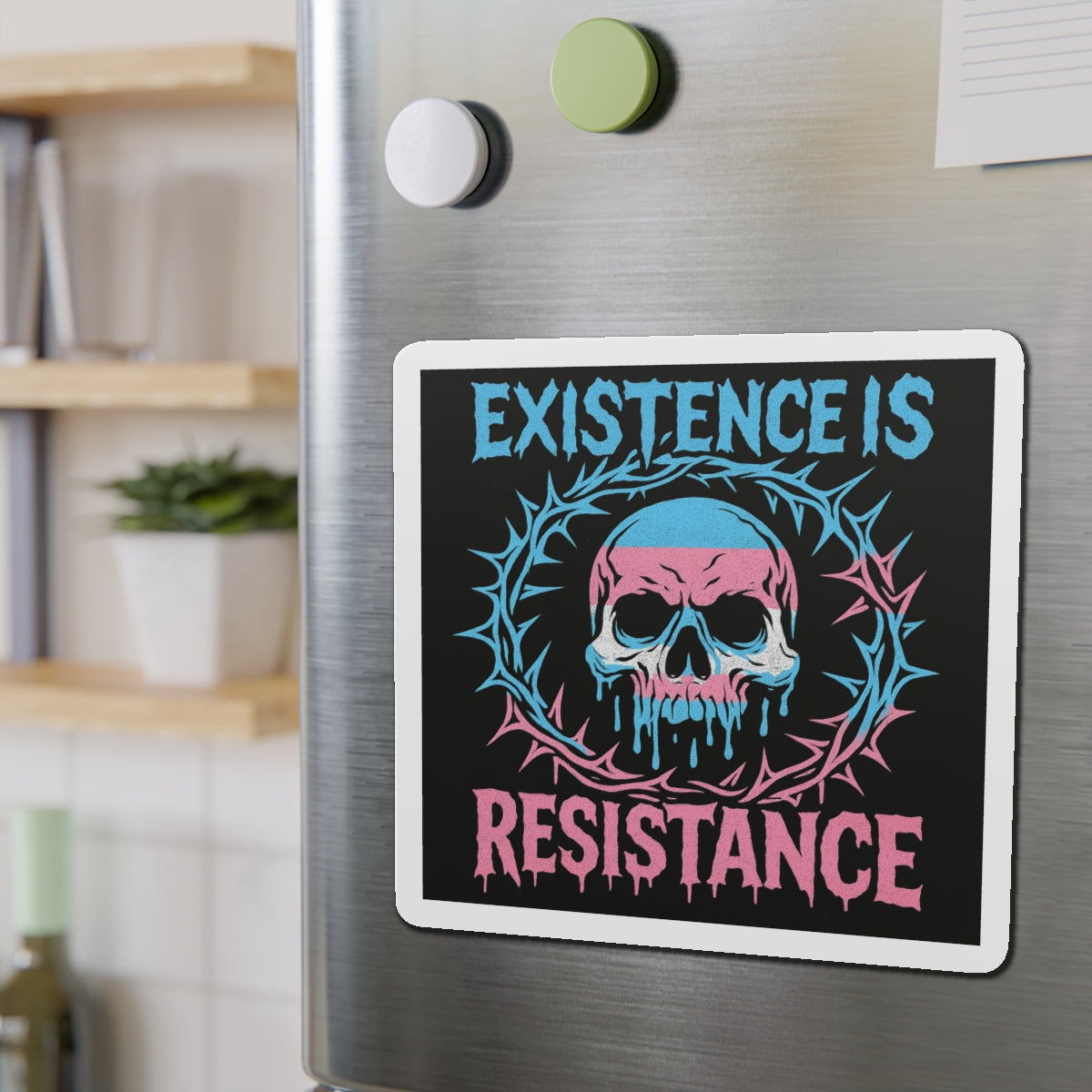 Existence Is Resistance // BLVCK Die-Cut Magnet