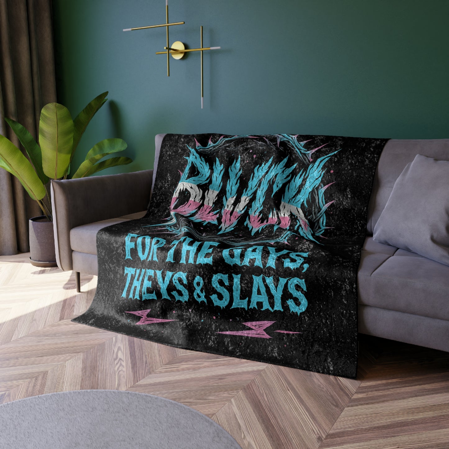 BLVCK // Gays, Theys & Slays // Premium Crushed Velvet Blanket