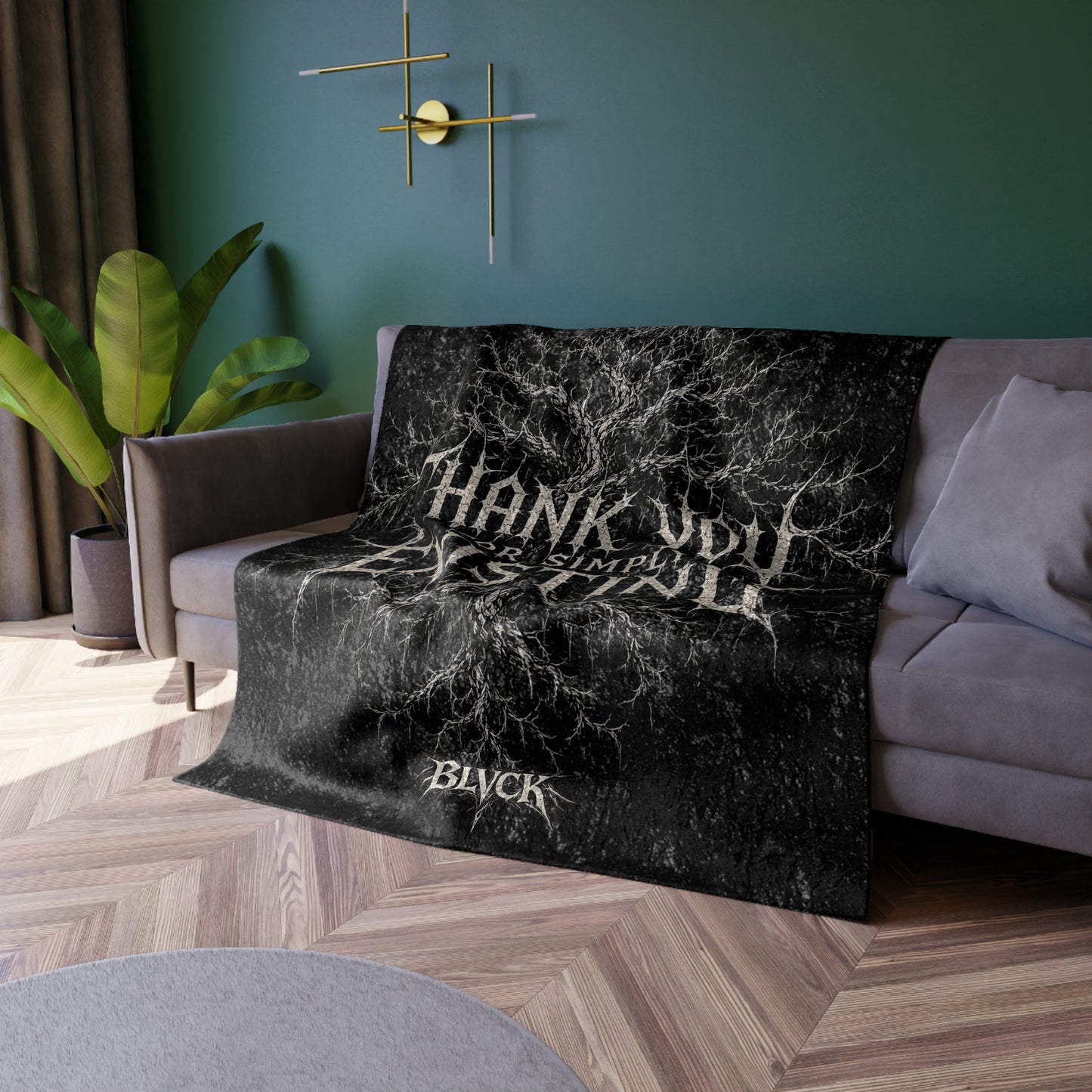 BLVCK // Thank YOU for Simply Existing // Premium Crushed Velvet Blanket