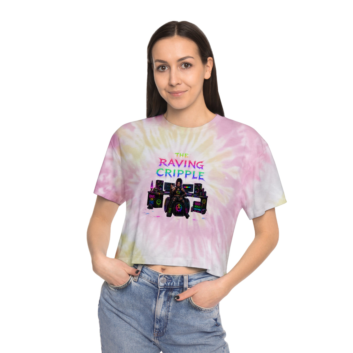 The Raving Cripple // BLVCK Lagoon Tie-Dye Crop Tee // Insaneintheleakingbrain Edition