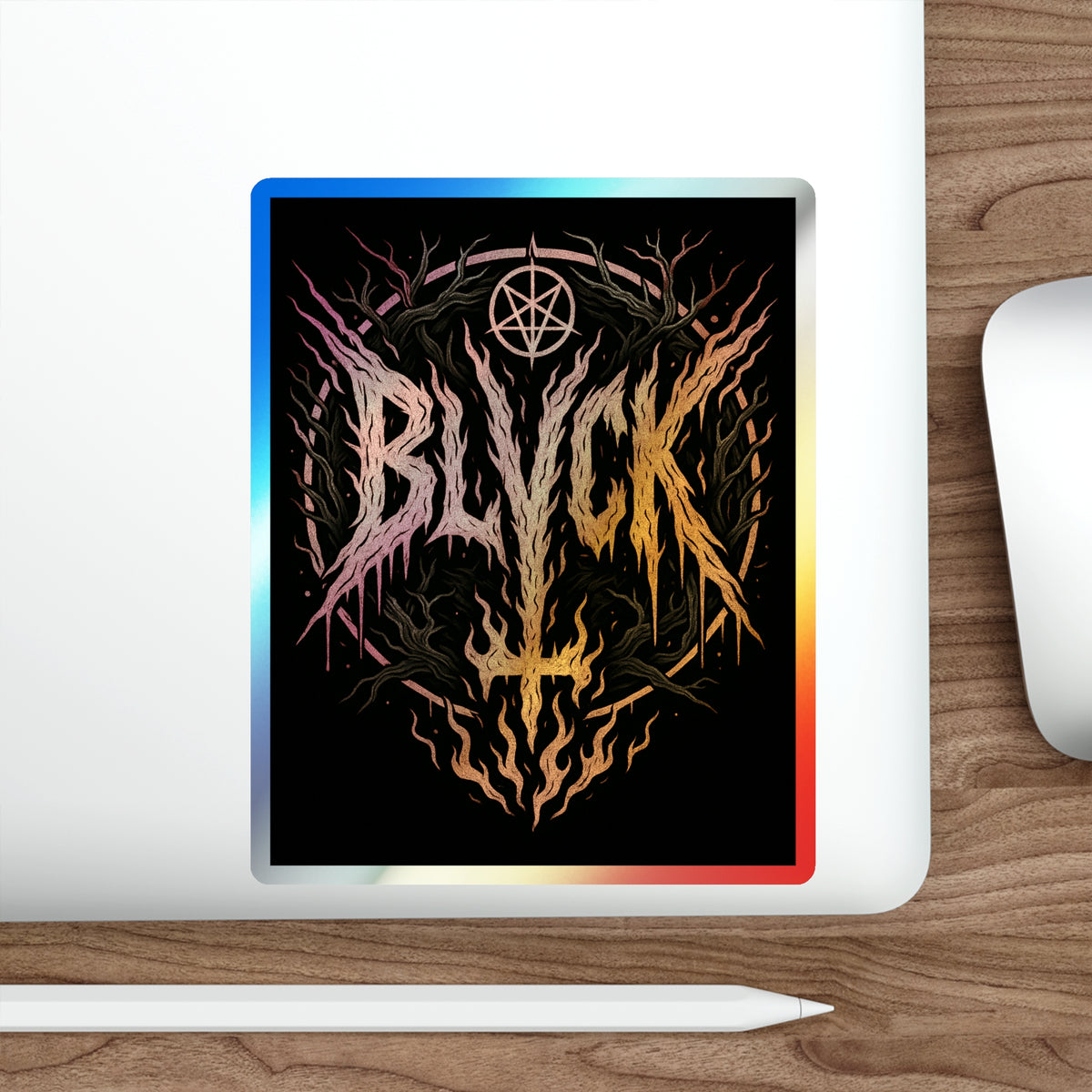 BLVCK // Holographic Sticker // Hellfire Edition