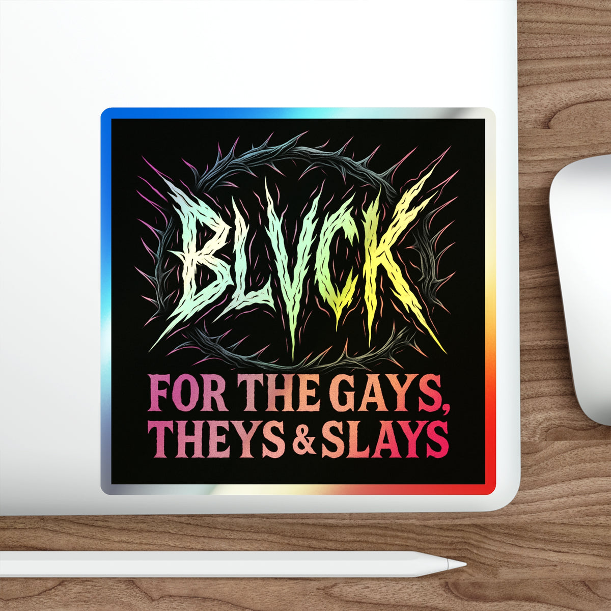 BLVCK Sigil // Holographic Sticker // Pride Edition