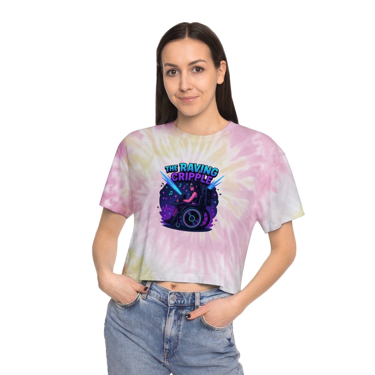The Raving Cripple // BLVCK Lagoon Tie-Dye Crop Tee // Insaneintheleakingbrain Edition