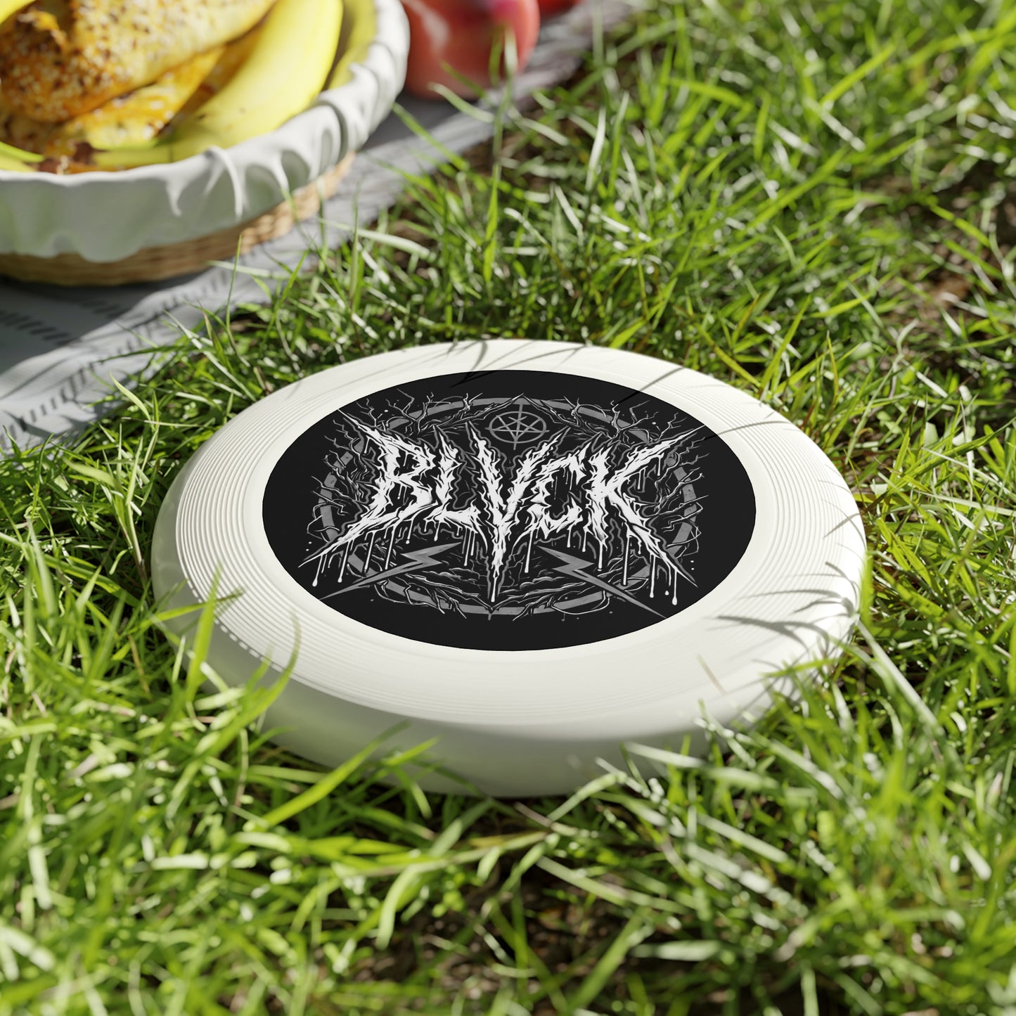 BLVCK Logo // Monochrome Sigil // Wham-O® Frisbee (10.875")