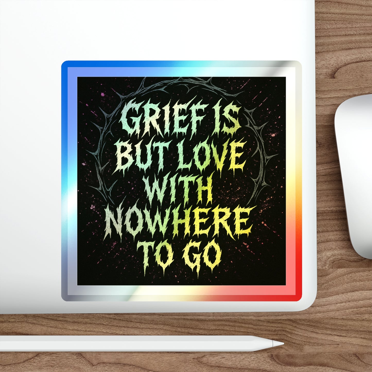 BLVCK // Holographic Sticker // Grief Is Love Edition