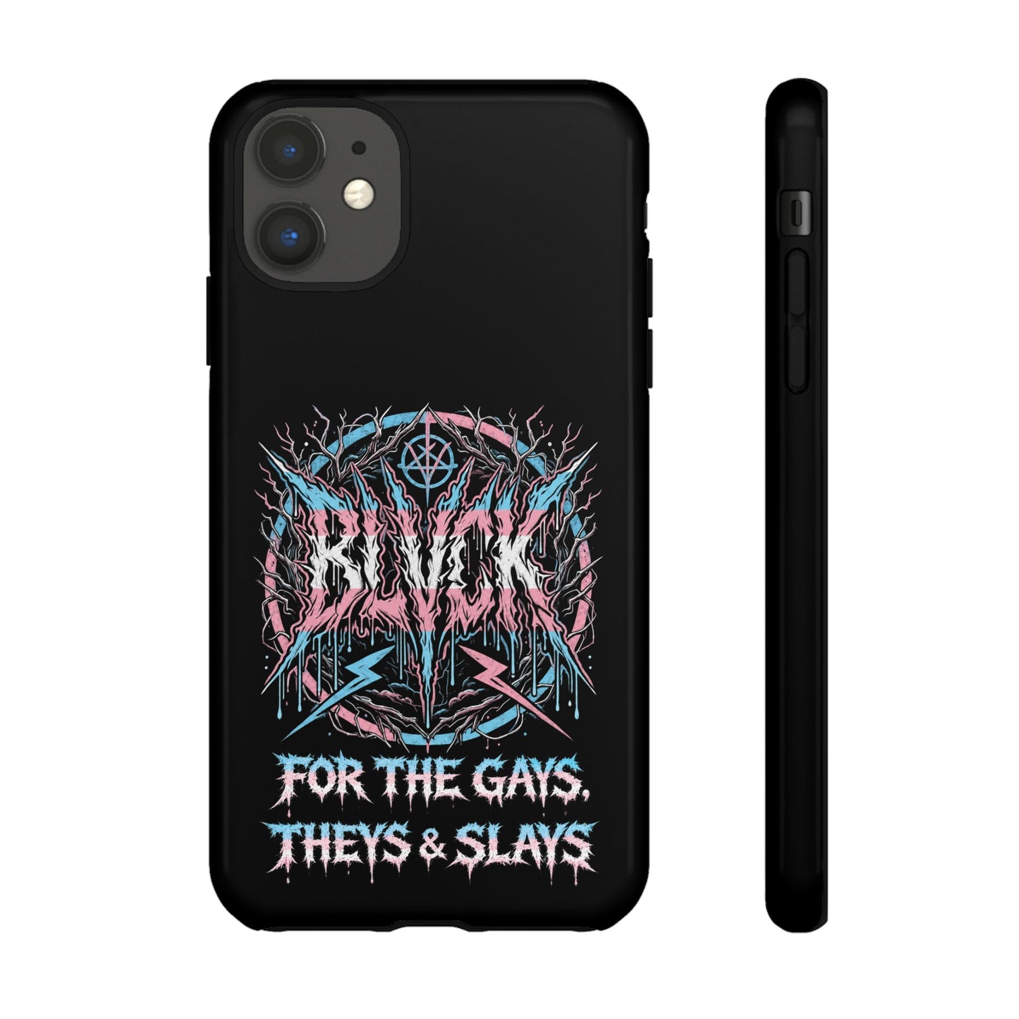 BLVCK // For the Gays, Theys & Slays (Trans Pride Edition) iPhone Case