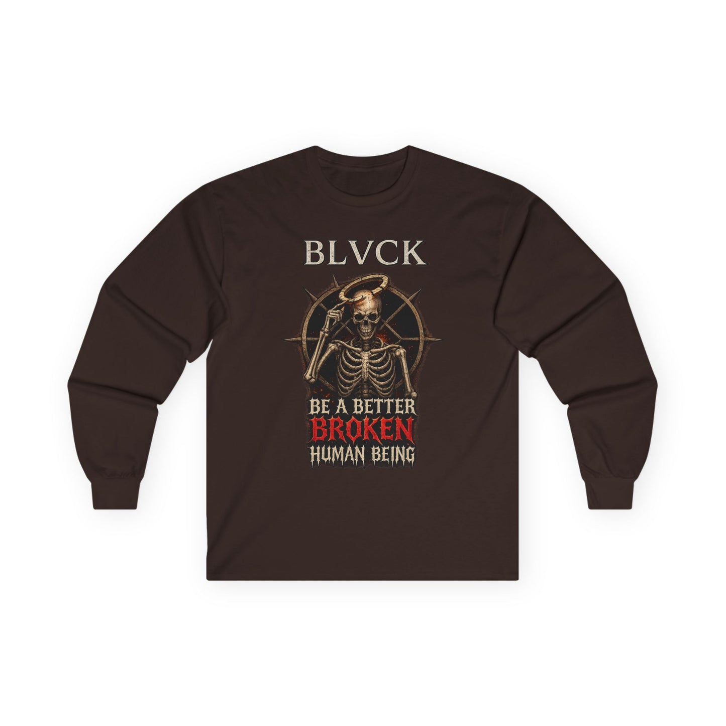 BLVCK // Better Broken Human Being - Long Sleeve Cotton Tee