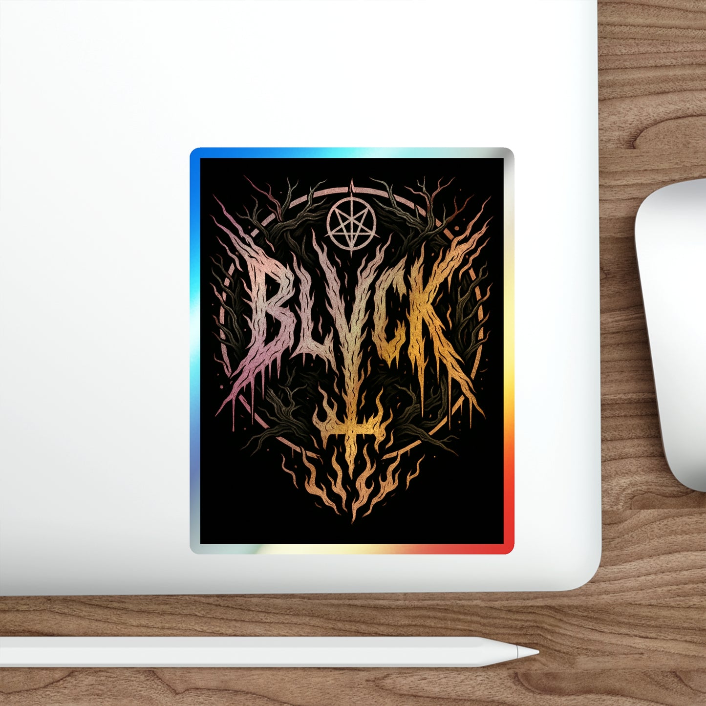BLVCK // Holographic Sticker // Hellfire Edition