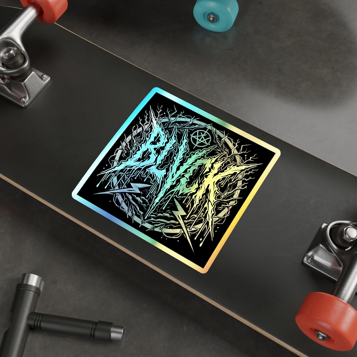 BLVCK Sigil // Holographic Sticker // Monochrome Edition