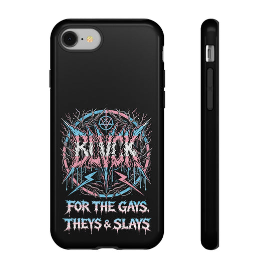 BLVCK // For the Gays, Theys & Slays (Trans Pride Edition) iPhone Case