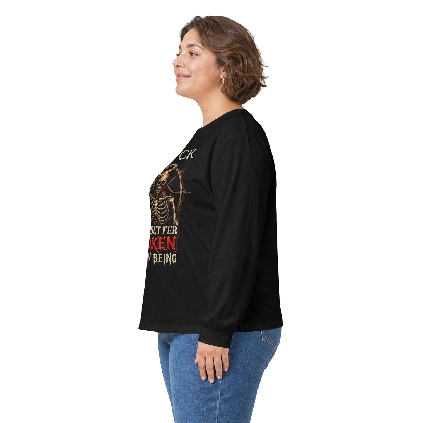 BLVCK // Better Broken Human Being - Long Sleeve Cotton Tee