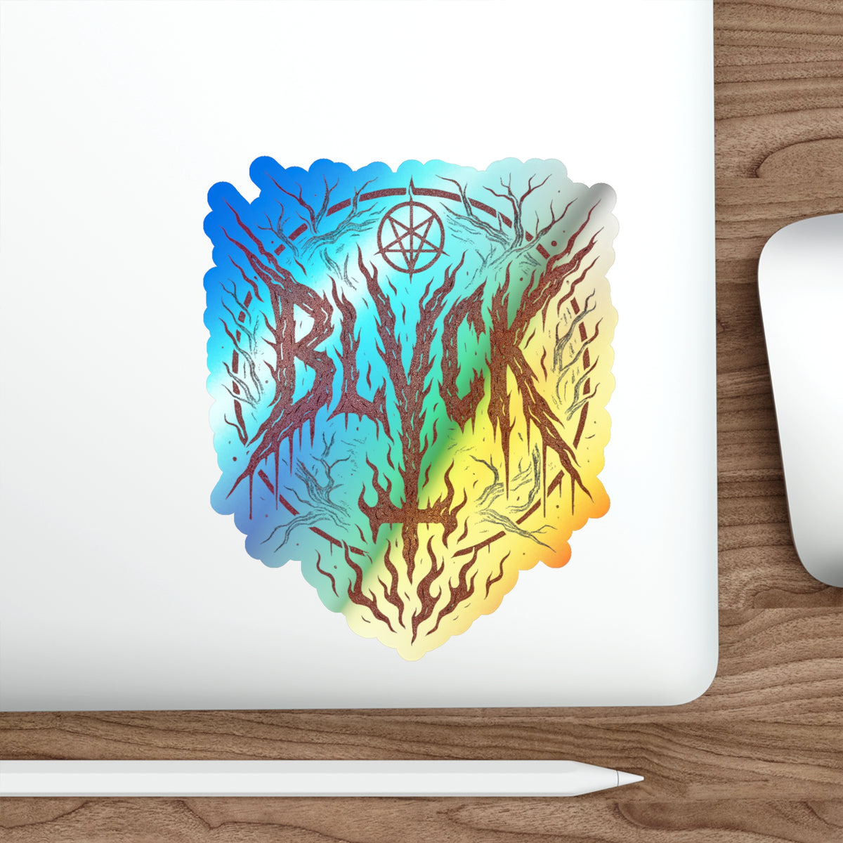 BLVCK Sigil // Holographic Sticker // Hellfire Edition