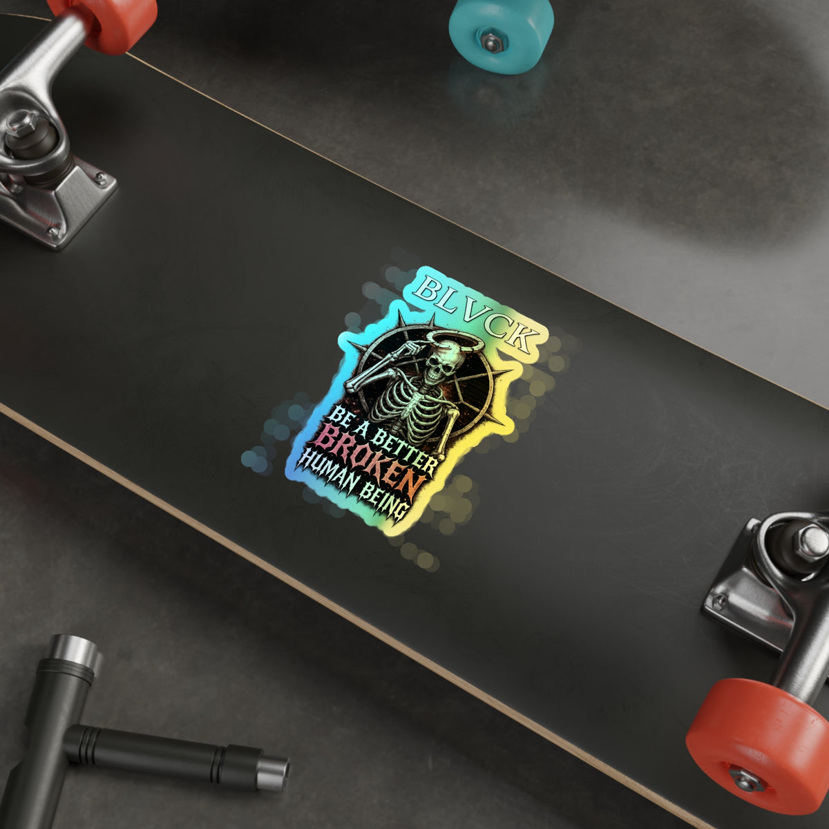 BLVCK // Holographic Sticker // Better Broken Human Being Edition