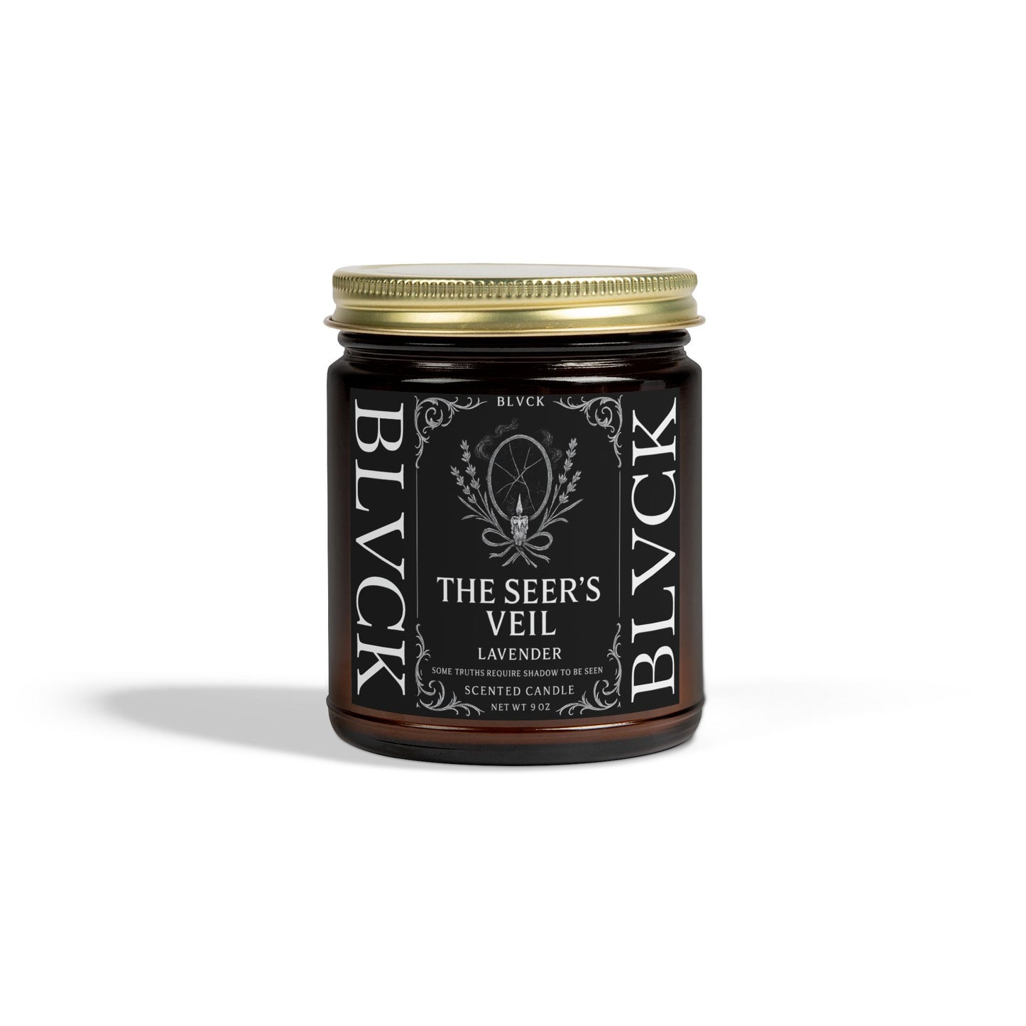 The Seer's Veil // Lavender Scented Coconut Apricot Wax Candle