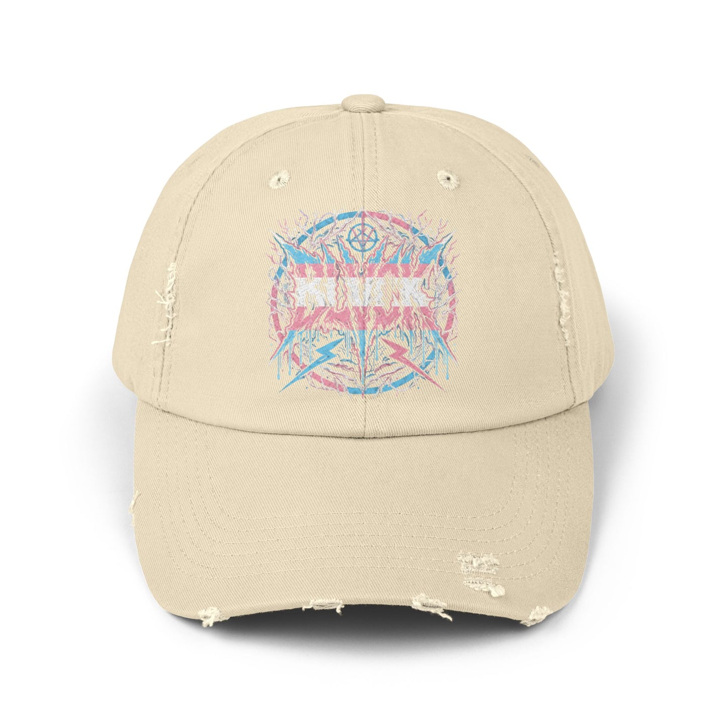 BLVCK // Trans Pride Sigil Distressed Cap