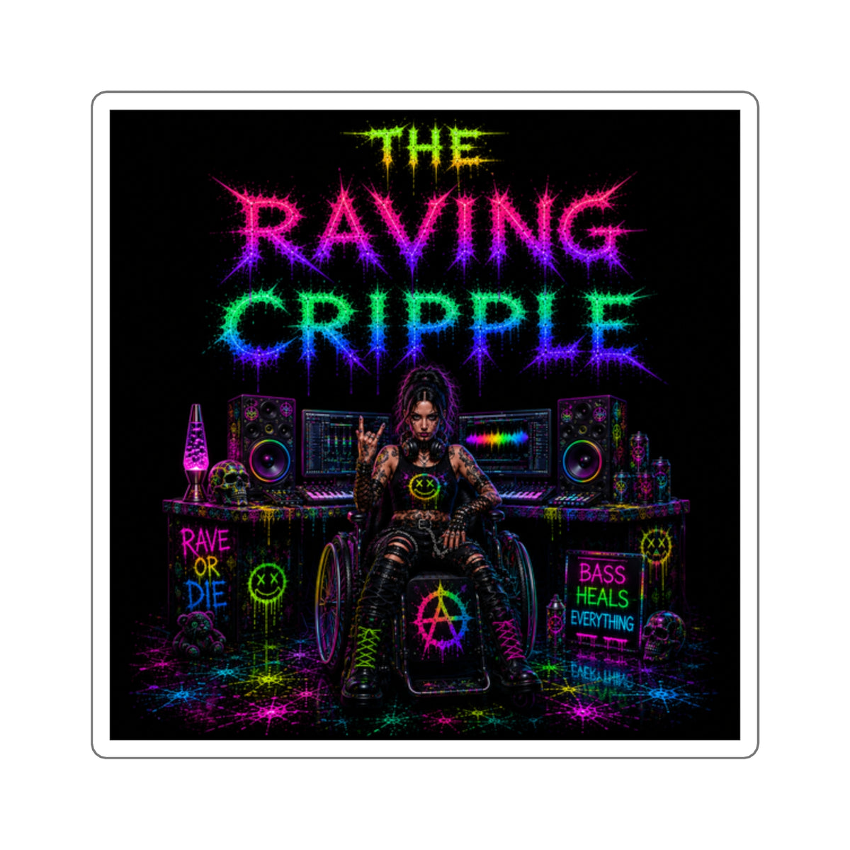 The Raving Cripple – BLVCK Sticker (Louise Edition)