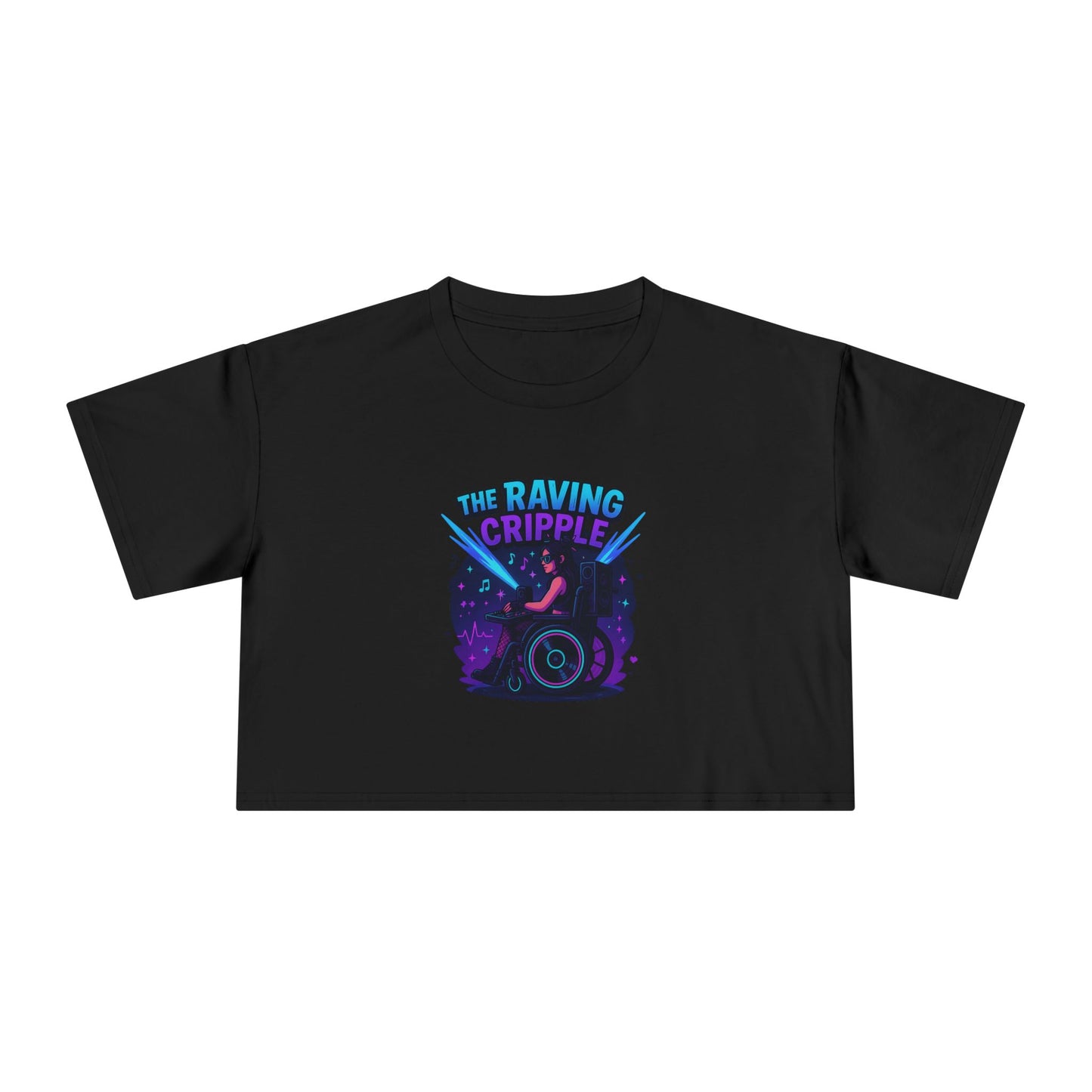 BLVCK - “The Raving Cripple” Crop Tee (Dedicated to Louise — Insaneintheleakingbrain) - Worldwide