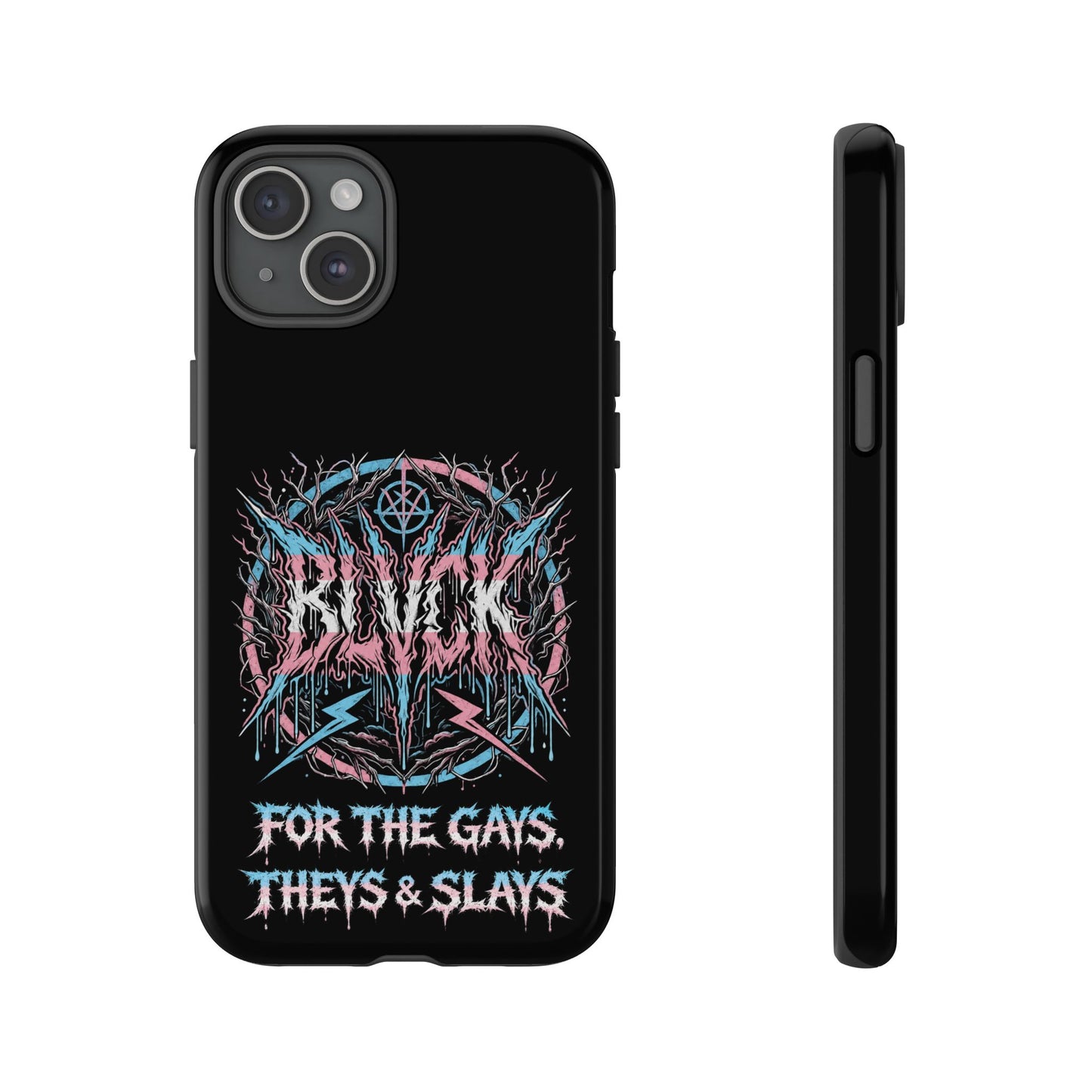 BLVCK // For the Gays, Theys & Slays (Trans Pride Edition) iPhone Case