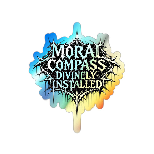BLVCK // Holographic Sticker // Moral Compass Edition