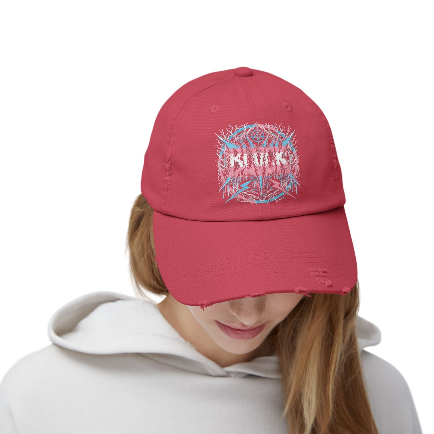 BLVCK // Trans Pride Sigil Distressed Cap