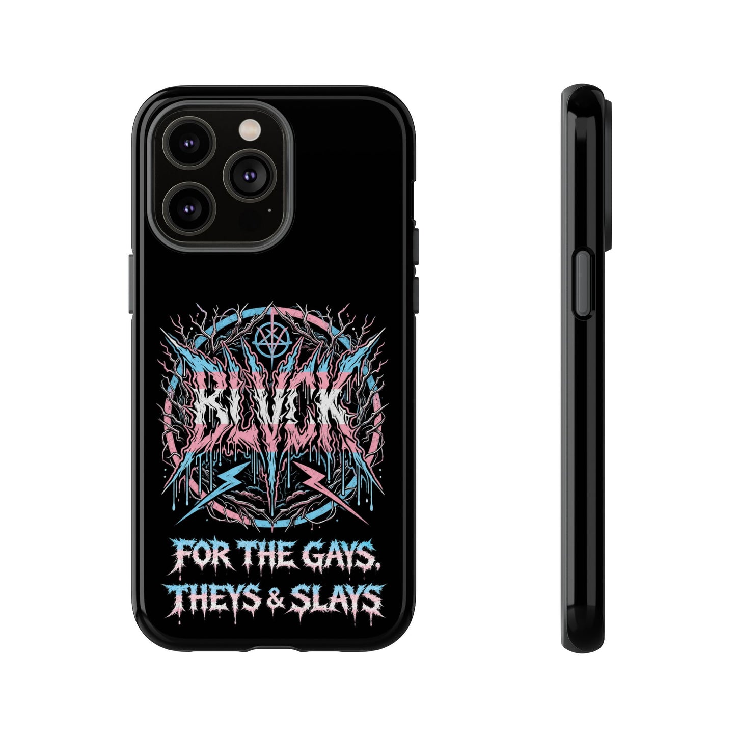 BLVCK // For the Gays, Theys & Slays (Trans Pride Edition) iPhone Case