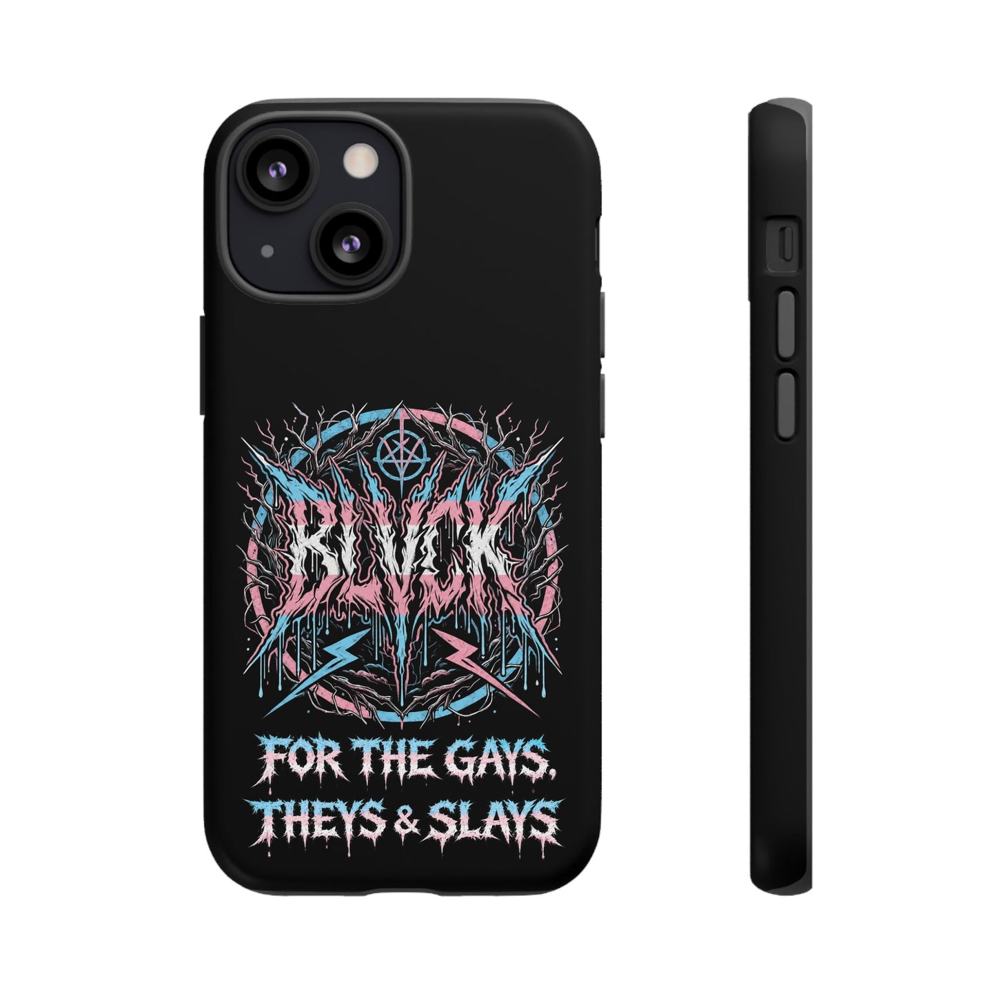 BLVCK // For the Gays, Theys & Slays (Trans Pride Edition) iPhone Case