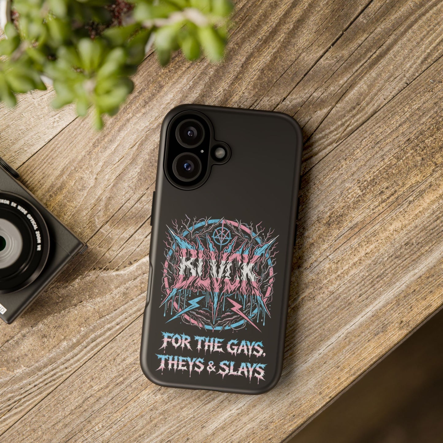 BLVCK // For the Gays, Theys & Slays (Trans Pride Edition) iPhone Case