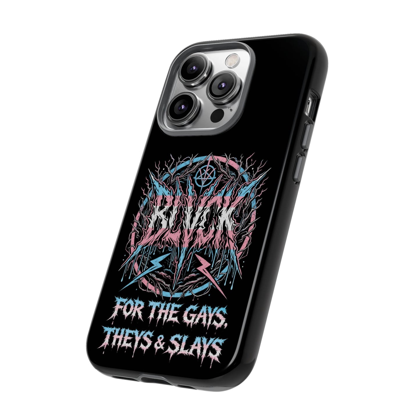 BLVCK // For the Gays, Theys & Slays (Trans Pride Edition) iPhone Case