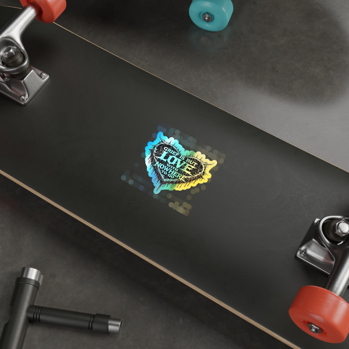 BLVCK // Holographic Sticker // Grief Is Love Edition