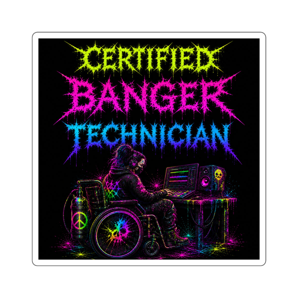CERTIFIED BANGER TECHNICIAN // BLVCK Sticker