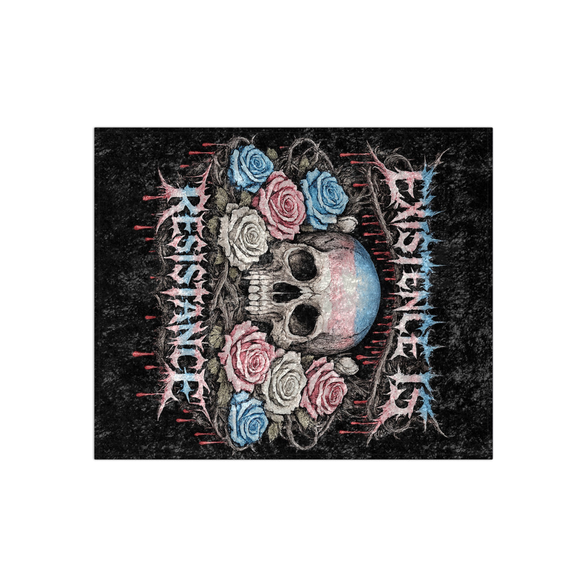 BLVCK // Existence Is Resistance // Premium Crushed Velvet Blanket