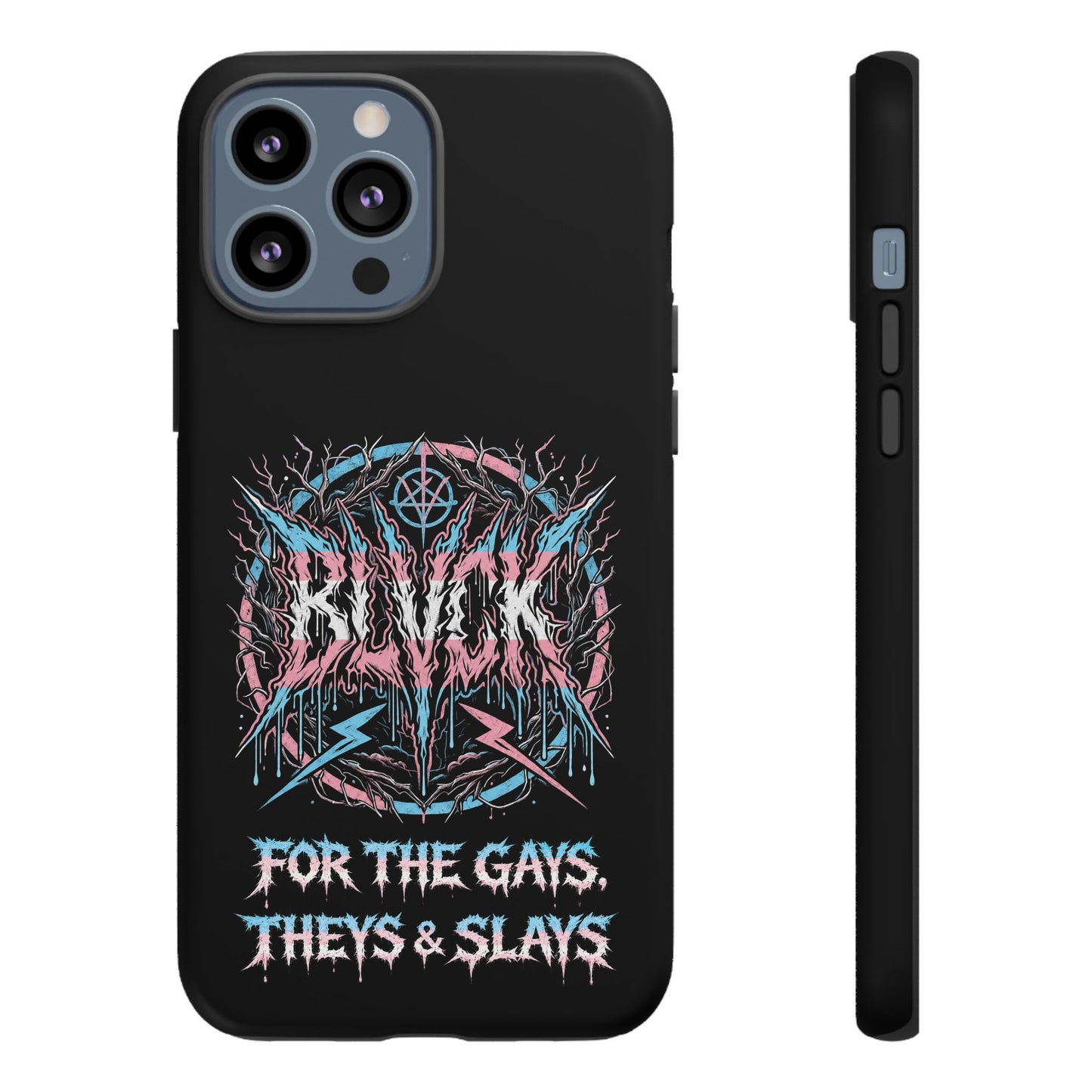 BLVCK // For the Gays, Theys & Slays (Trans Pride Edition) iPhone Case