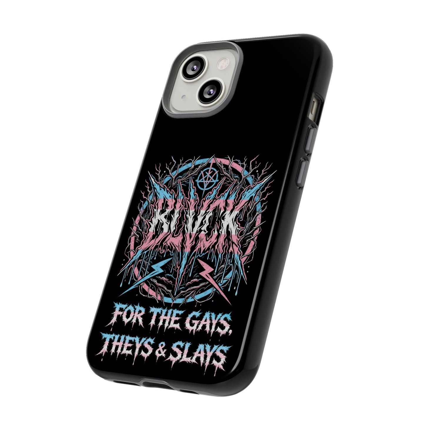 BLVCK // For the Gays, Theys & Slays (Trans Pride Edition) iPhone Case