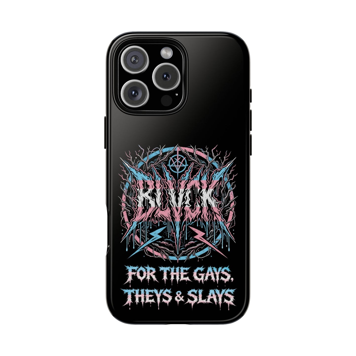 BLVCK // For the Gays, Theys & Slays (Trans Pride Edition) iPhone Case