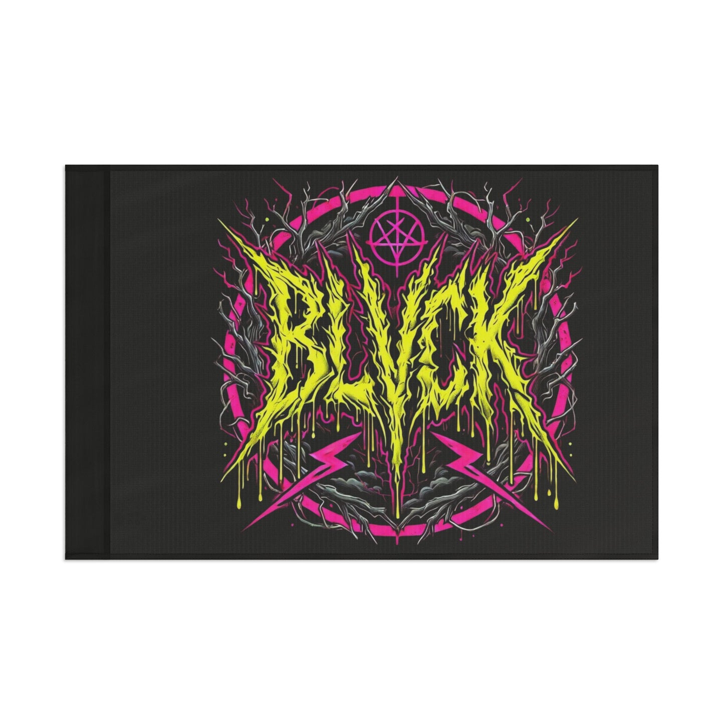 BLVCK Sigil Flag // Neon Inferno Edition