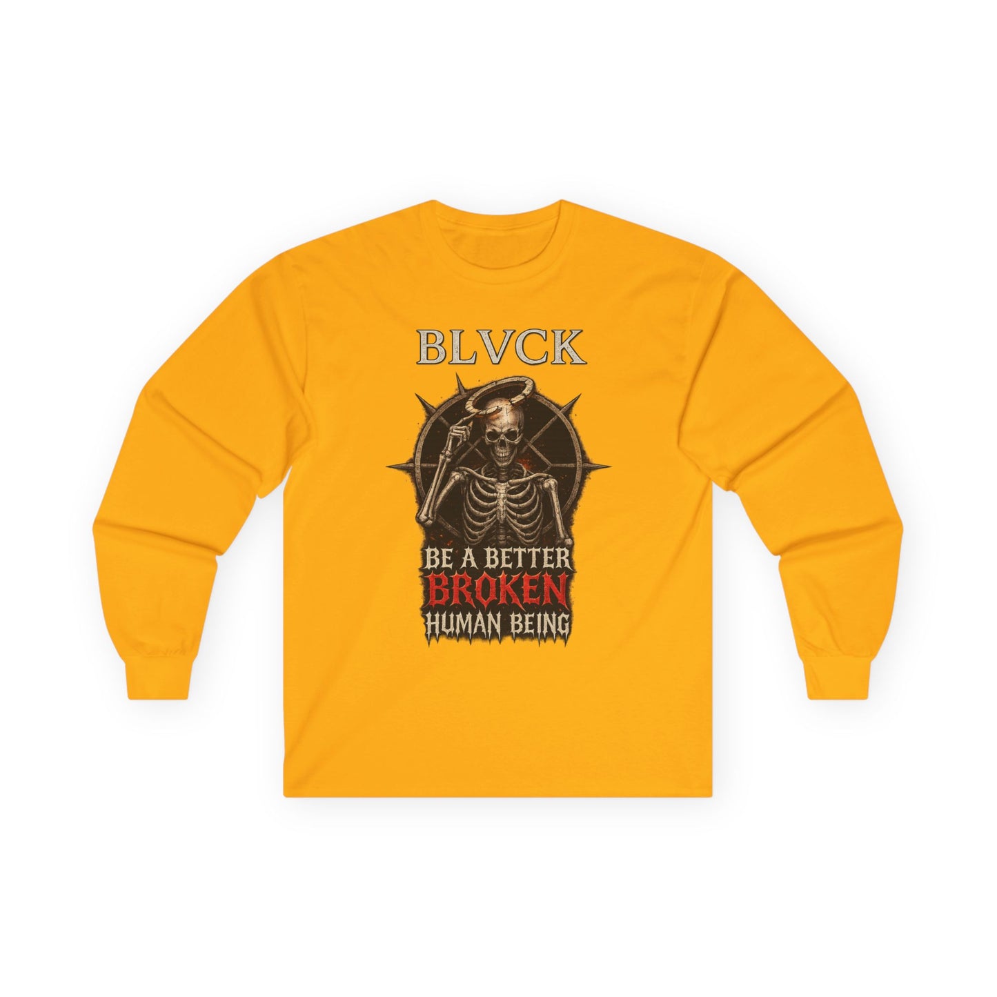 BLVCK // Better Broken Human Being - Long Sleeve Cotton Tee