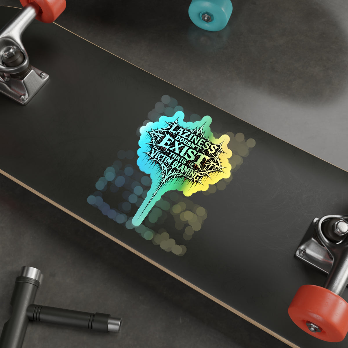 BLVCK // Holographic Sticker // Laziness Is a Lie Edition