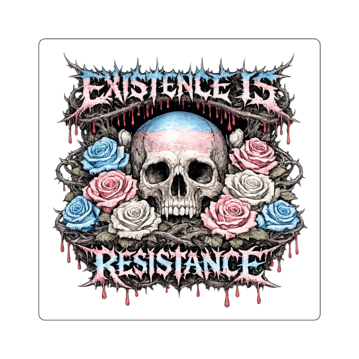 Existence Is Resistance // 2x2 BLVCK Sticker