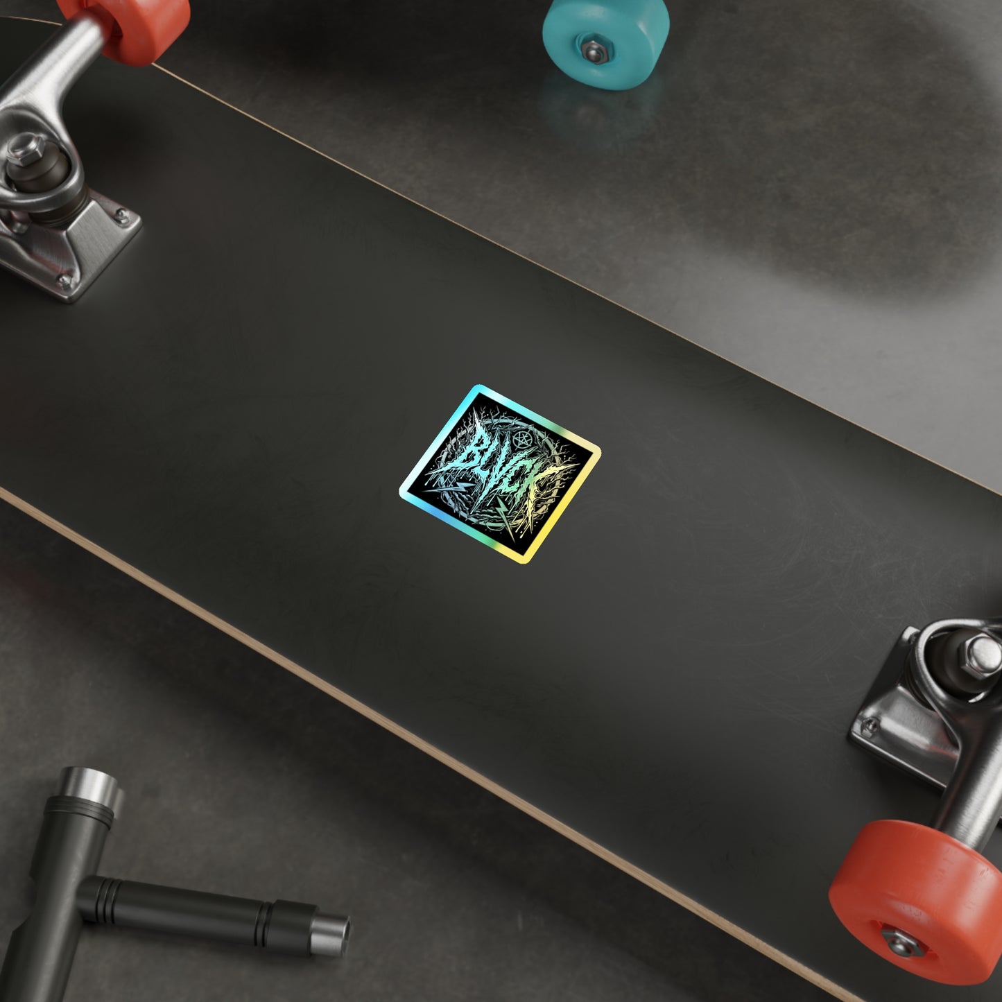 BLVCK Sigil // Holographic Sticker // Monochrome Edition