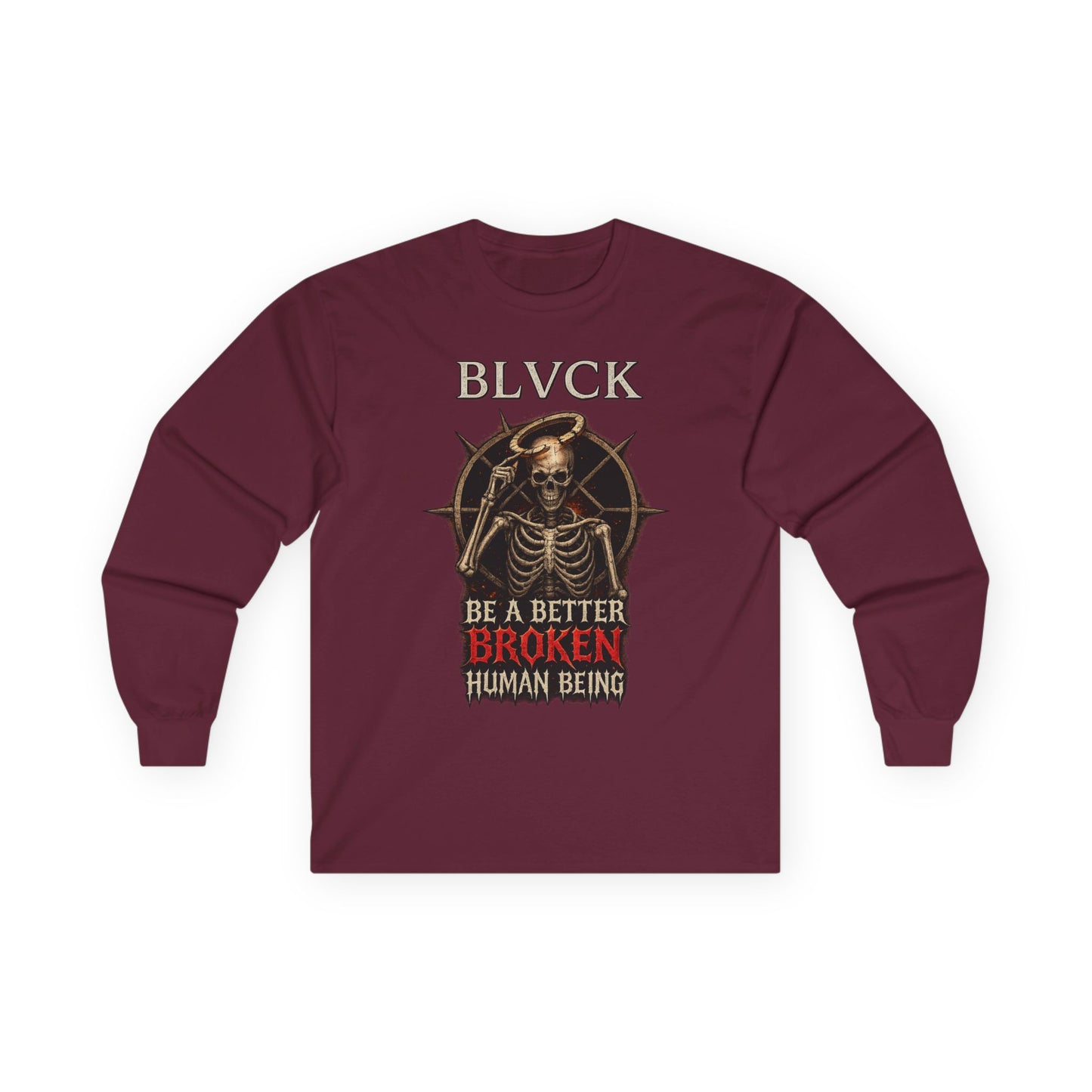 BLVCK // Better Broken Human Being - Long Sleeve Cotton Tee