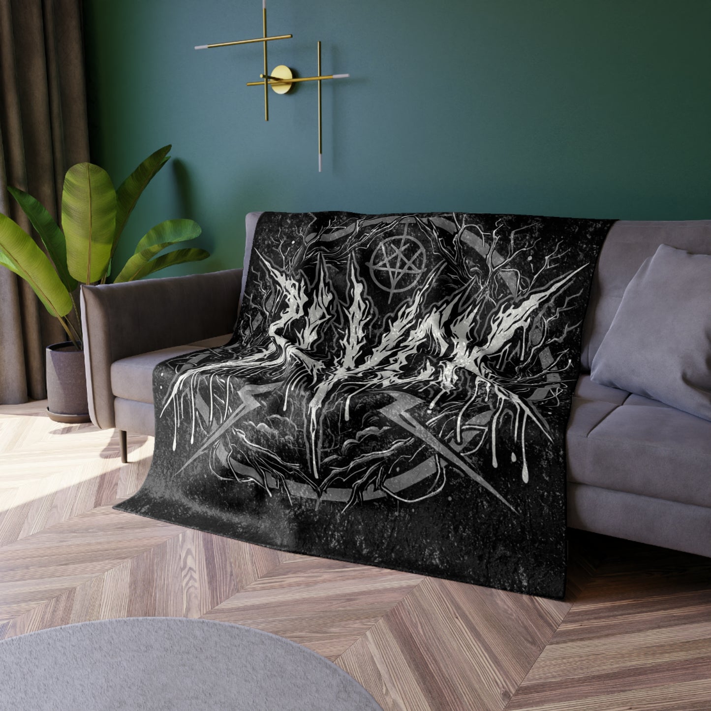 BLVCK // Obsidian Choir // Premium Crushed Velvet Blanket
