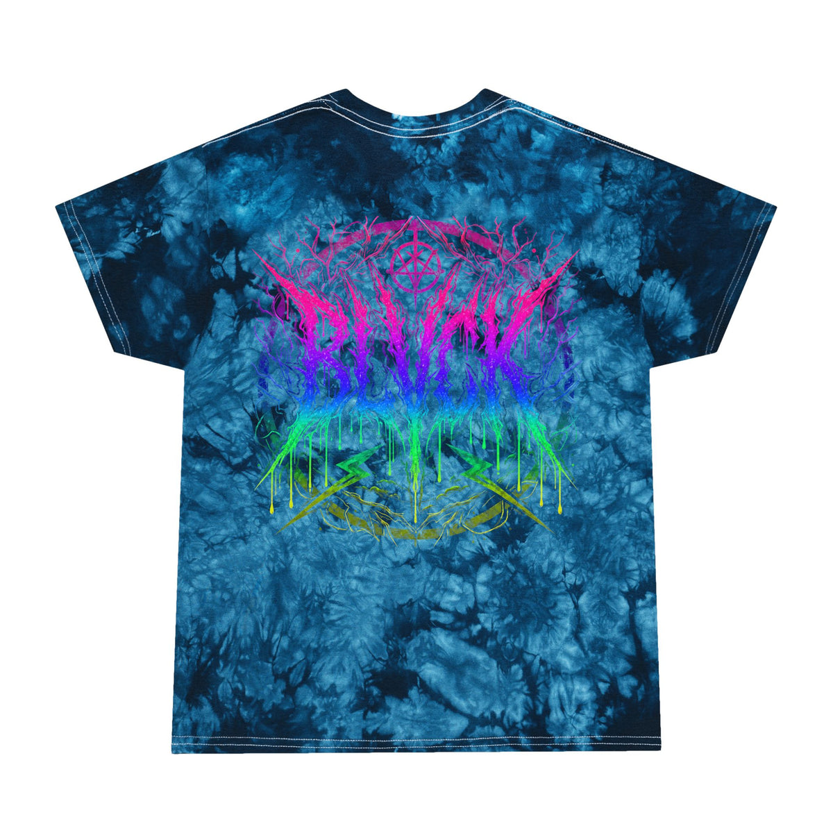 The Raving Cripple – BLVCK Crystal Tie-Dye Tee - Insaneintheleakingbrain Edition