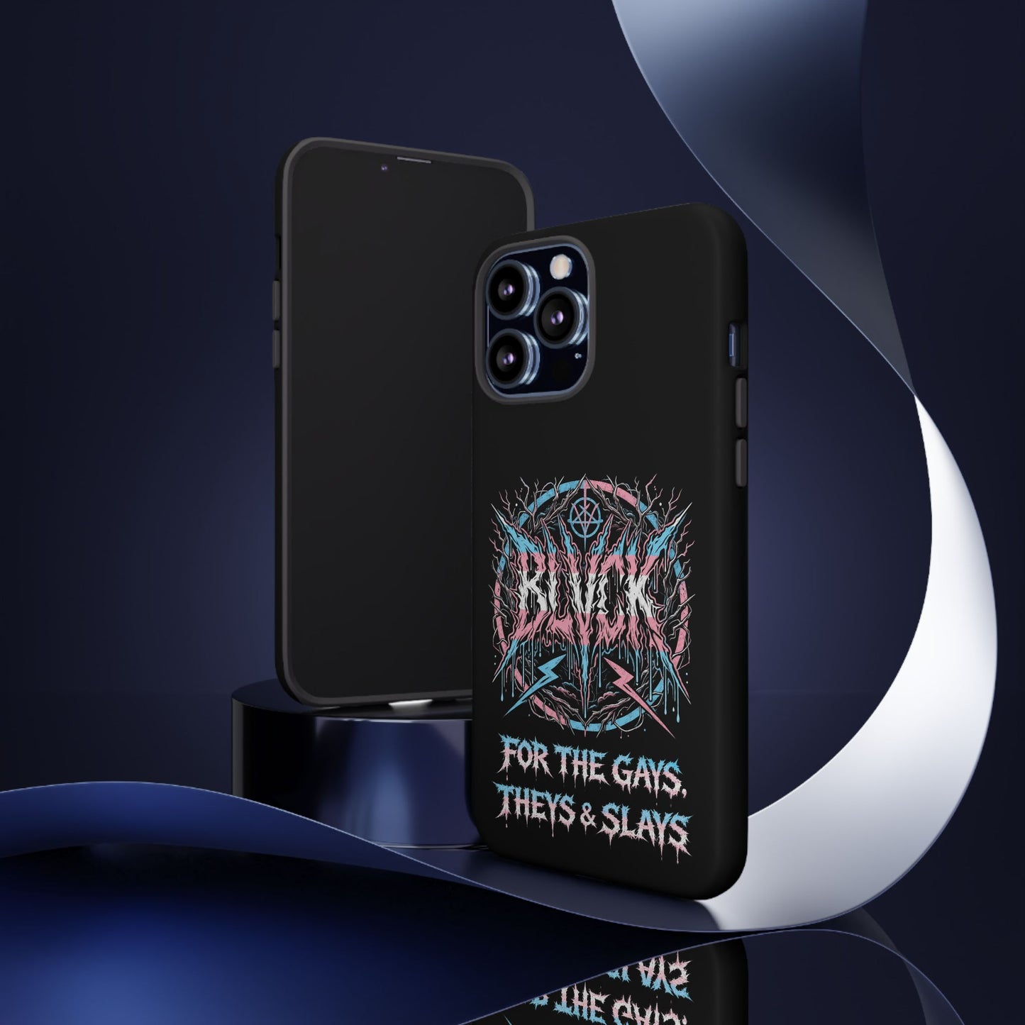 BLVCK // For the Gays, Theys & Slays (Trans Pride Edition) iPhone Case