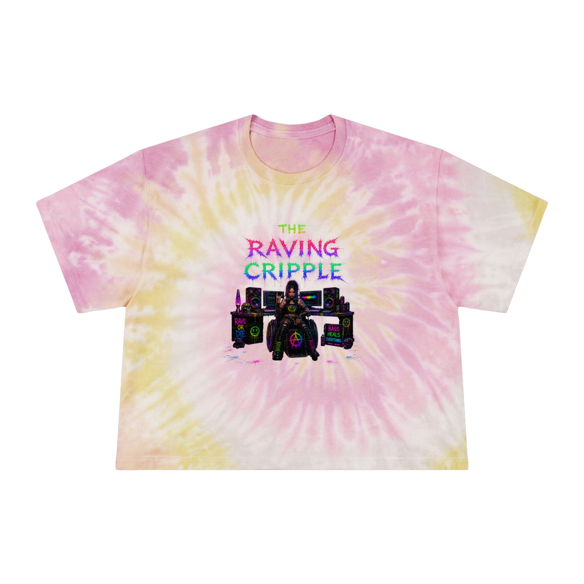 The Raving Cripple // BLVCK Lagoon Tie-Dye Crop Tee // Insaneintheleakingbrain Edition