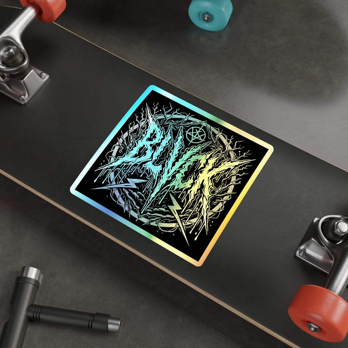 BLVCK Sigil // Holographic Sticker // Monochrome Edition