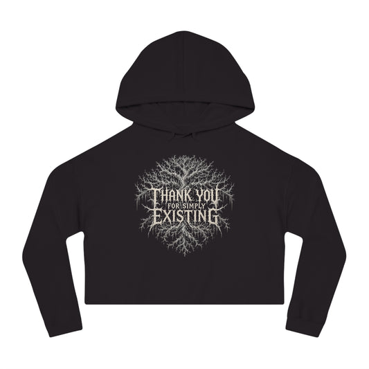 BLVCK // Thank YOU for Simply Existing Cropped Hoodie