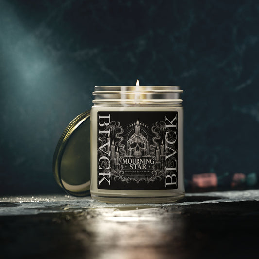 Mourning Star // Midnight Blackberry Scented Coconut Apricot Wax Candle
