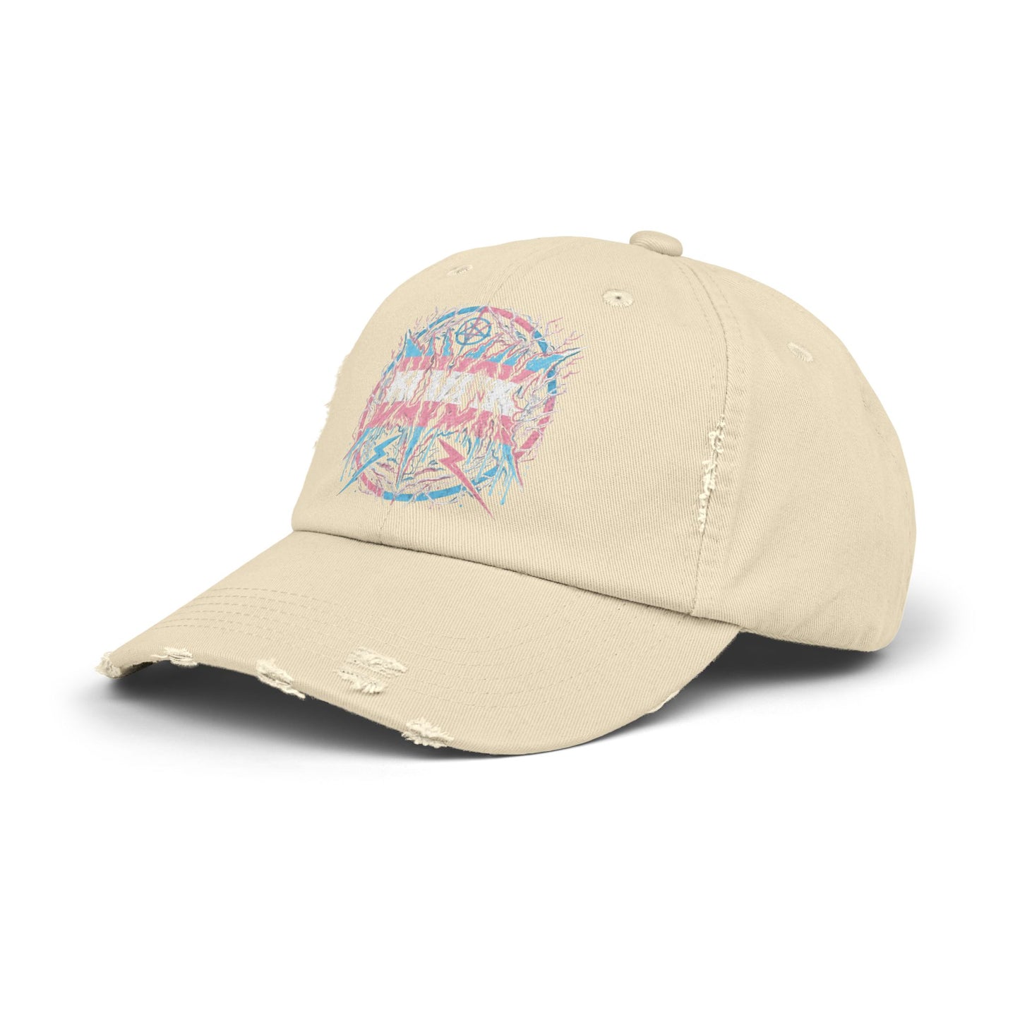 BLVCK // Trans Pride Sigil Distressed Cap
