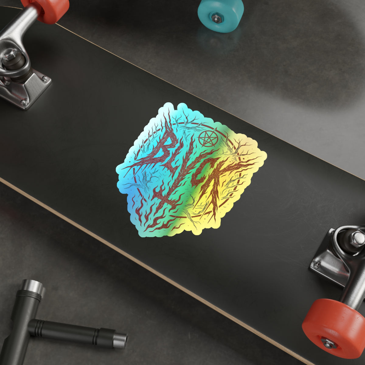 BLVCK Sigil // Holographic Sticker // Hellfire Edition