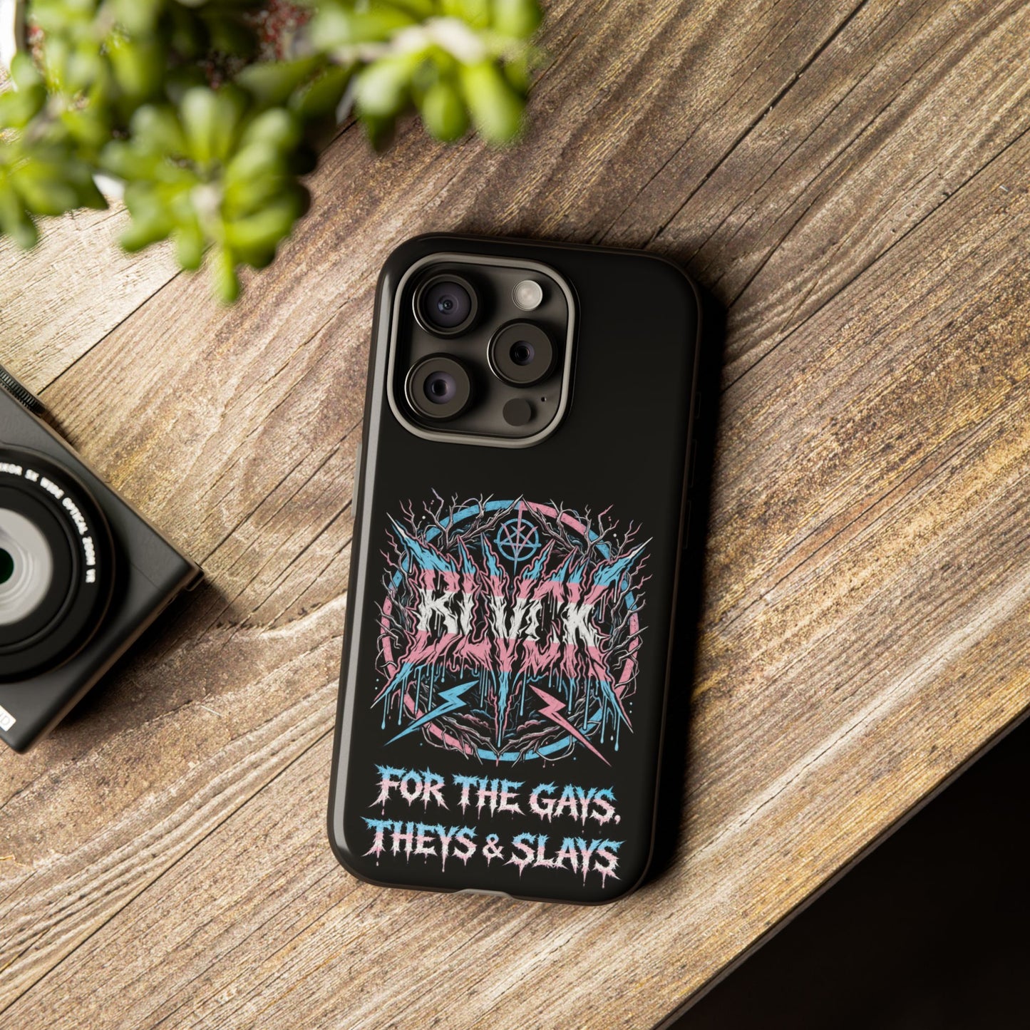 BLVCK // For the Gays, Theys & Slays (Trans Pride Edition) iPhone Case